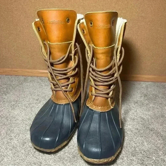Northside Women Brown Suede Blue Snow Insulated Duck Waterproof Duck Boot 9 - Picture 1 of 13